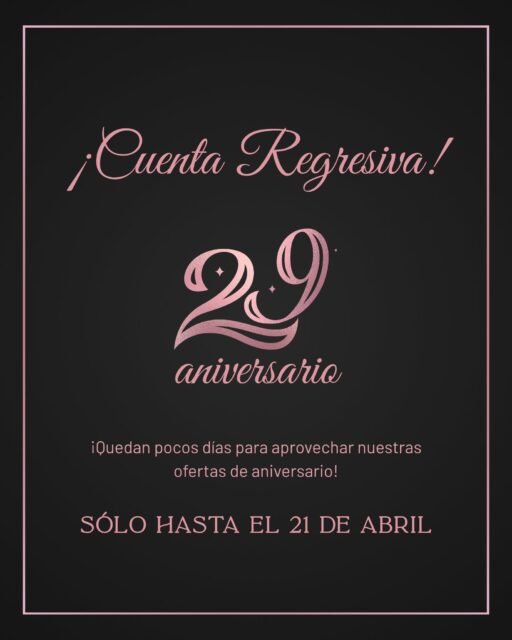¡𝗘𝗹 𝘁𝗶𝗲𝗺𝗽𝗼 𝘃𝘂𝗲𝗹𝗮 𝗲𝗻 𝗻𝘂𝗲𝘀𝘁𝗿𝗼 𝟮𝟵 𝗔𝗻𝗶𝘃𝗲𝗿𝘀𝗮𝗿𝗶𝗼ⵑ 📣✨

¡Quedan pocos días de nuestra celebración de aniversario! No dejes para mañana el vestido que puedes estrenar hoy; recuerda que nuestra gran fiesta termina este 𝟮𝟭 𝗱𝗲 𝗮𝗯𝗿𝗶𝗹. 🗓️

Corre por el tuyo, porque 𝘁𝗲𝗻𝗲𝗺𝗼𝘀 𝗴𝗿𝗮𝗻𝗱𝗲𝘀 𝗼𝗳𝗲𝗿𝘁𝗮𝘀 para ti diseñadas para que brilles como nunca. ✨ ¡Luce espectacular con 𝗠𝗮𝘀𝘀𝗶𝗺𝗮!

💻 𝗩𝗶𝘀𝗶𝘁𝗮 𝗻𝘂𝗲𝘀𝘁𝗿𝗮 𝘁𝗶𝗲𝗻𝗱𝗮 𝗲𝗻 𝗹𝛊́𝗻𝗲𝗮: massima.com.mx
📍 𝐔𝐛𝐢𝐜𝐚 𝐭𝐮 𝐬𝐮𝐜𝐮𝐫𝐬𝐚𝐥 𝐦𝐚́𝐬 𝐜𝐞𝐫𝐜𝐚𝐧𝐚: https://bit.ly/4apBByT

#OfertasImperdibles #DescuentosExclusivos #Vestidos