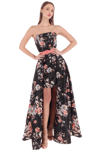 vestido-cocktail-estampado-corto-sobrefalda-larga-strapless-solapa-massima