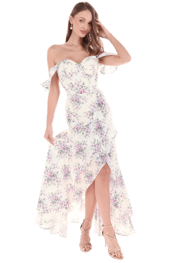 Vestido largo con copa tipo corsette