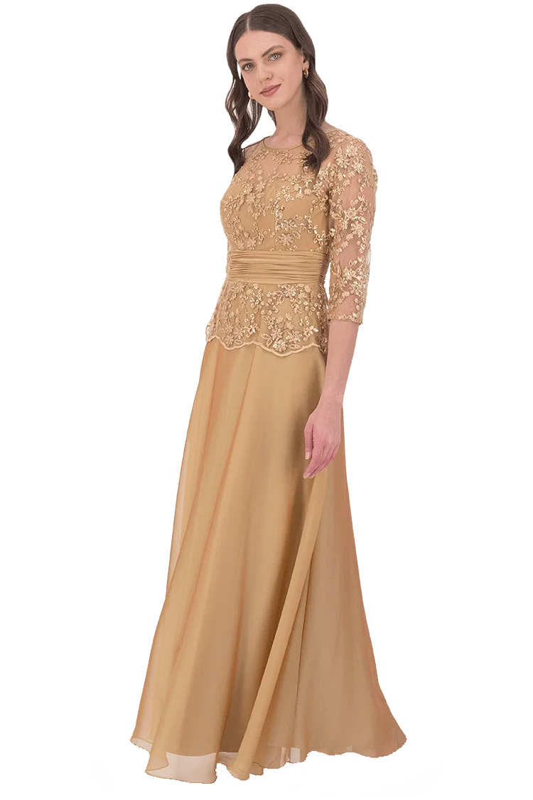 Vestido semicircular largo clearance