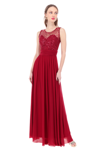 Vestido de Fiesta Noche Largo Escote Corazón