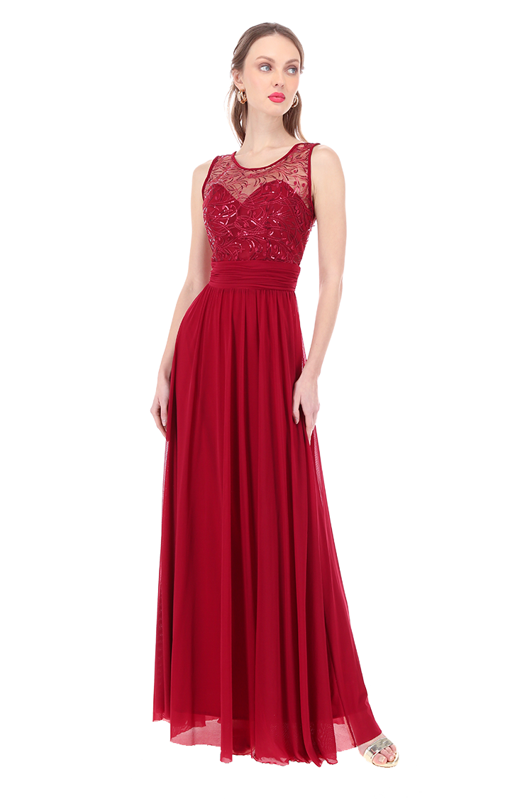 Vestido de Fiesta Noche Largo Escote Corazón