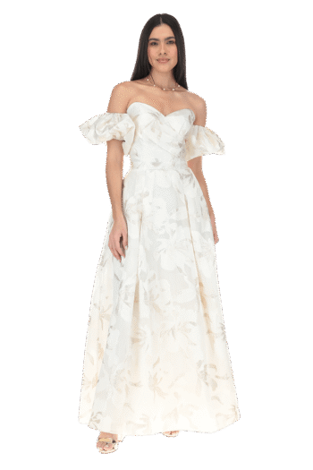 Vestido de Novia con Mangas Bombachas