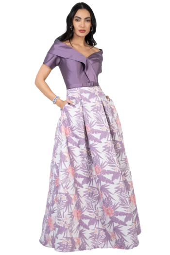 Vestido Couture en Jacquard y Dupiony