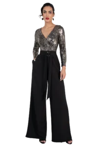 jumpsuit-noche-negro-jersey-metallic-oro-manga-larga-escote-cruzado-pantalon-amplio-massima