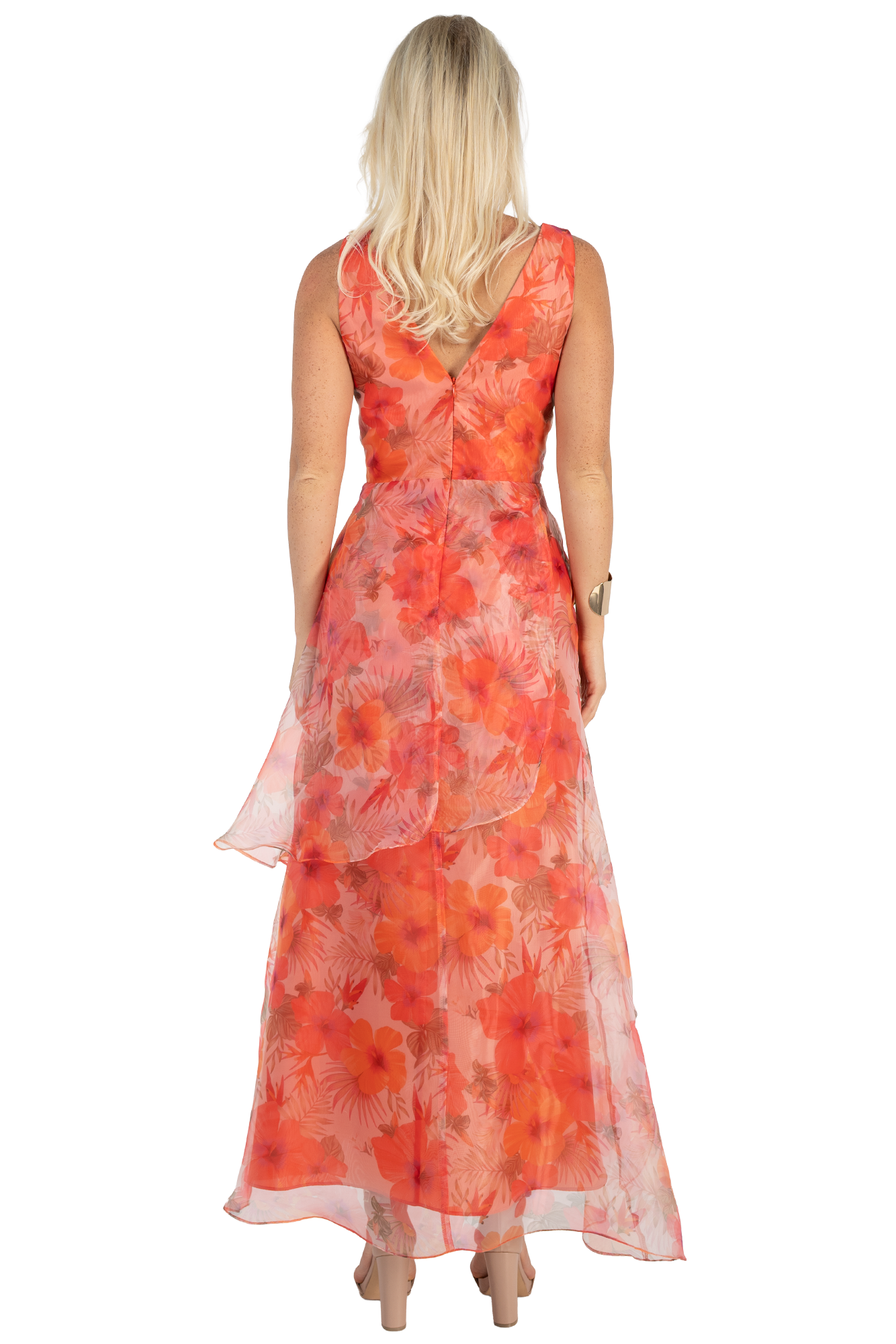 Vestido de Cocktail en Organza Estampada - Image 3