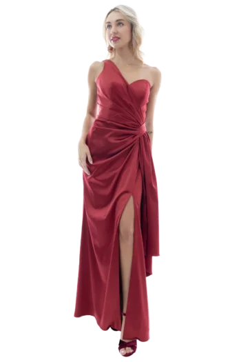 Vestido de Gala Asimétrico en Satin