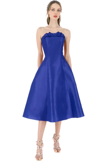 Vestido Corto Azul Rey para Graduación