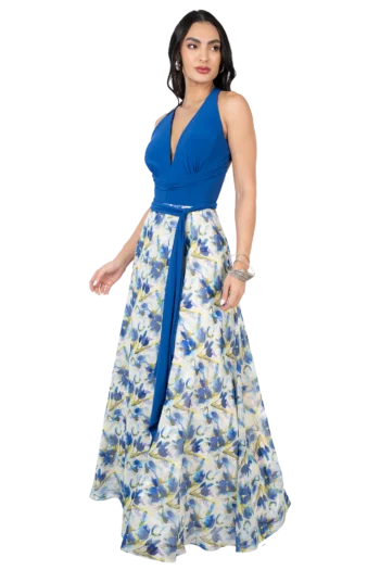 Vestido de Cocktail en Chiffon Estampado