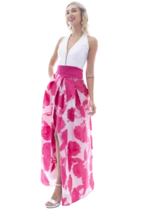 vestido-largo-cocktail-blanco-estampado-verde-escote-halter-falda-tablones-abertura-massima