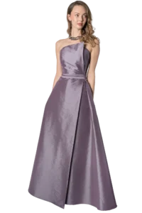 vestido-largo-noche-lila-strapless-tafeta-stretch-fajilla-falda-envolvente-bolsas-massima