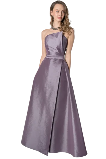 vestido-largo-noche-lila-strapless-tafeta-stretch-fajilla-falda-envolvente-bolsas-massima