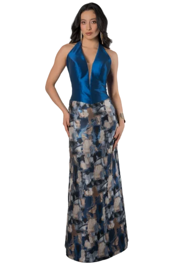 vestido-largo-noche-azul-halter-transparencia-falda-sirena-jacquard-godete-massima