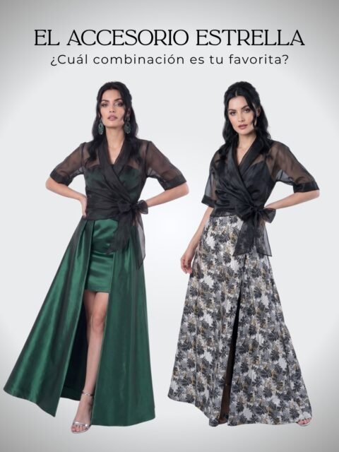 Un solo accesorio, infinitas formas de lucir espectacular. ✨Nuestro ensamble mod. 9227 es esa pieza estratégica que transforma cualquier vestido de noche en un look completamente nuevo.Mira lo fácil que se adapta a dos estilos distintos:
💚 Look 1: Moderno y de impacto con un tono verde esmeralda satinado.
🖤 Look 2: Clásico y sofisticado sobre un diseño estampado.¿Cuál combinación va más con tu estilo para tu próximo evento? 👇💬 Comenta VERDE o ESTAMPADO y te enviamos por mensaje privado el link directo a la tienda con los colores y precios disponibles.📍 Encuéntralo en massima.com.mx | Envíos a todo México 🇲🇽