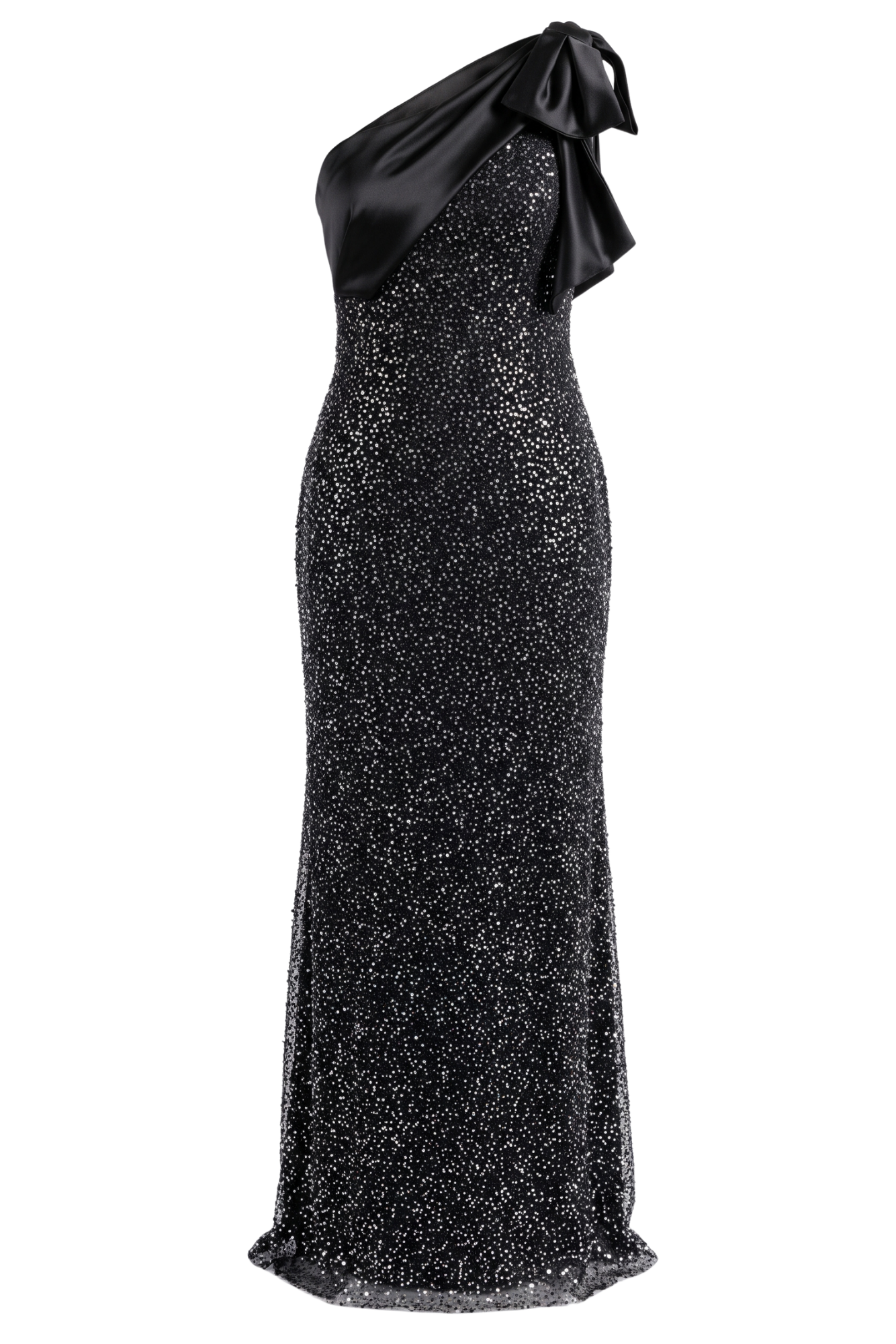 Vestido de Noche Asimétrico con Moño en Hombro - Imagen 3